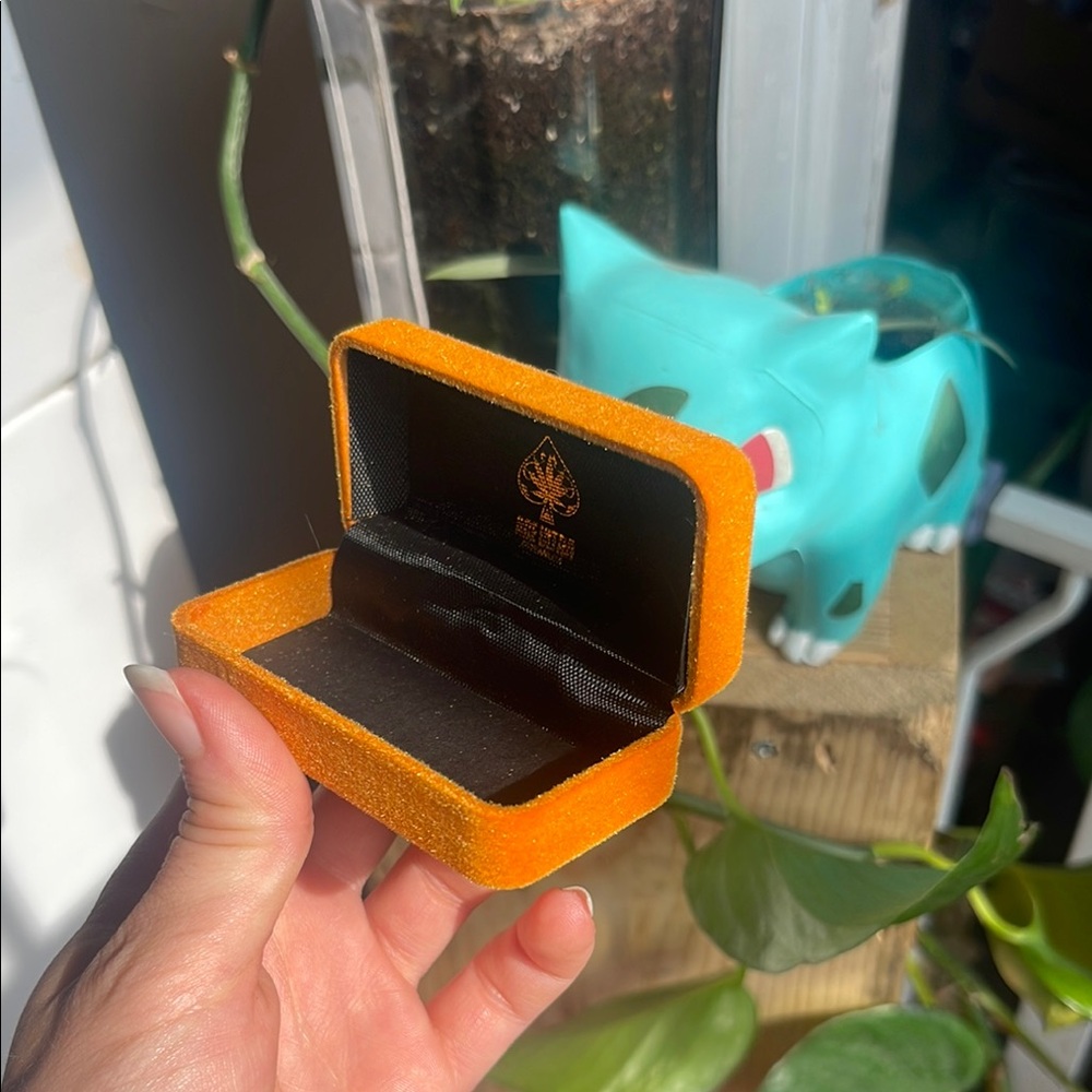 Orange Velvet Jewelry Box